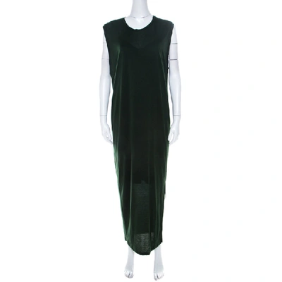 Pre-owned Acne Studios Forest Green Tencel Jersey Sleeveless Bree Maxi Dress S