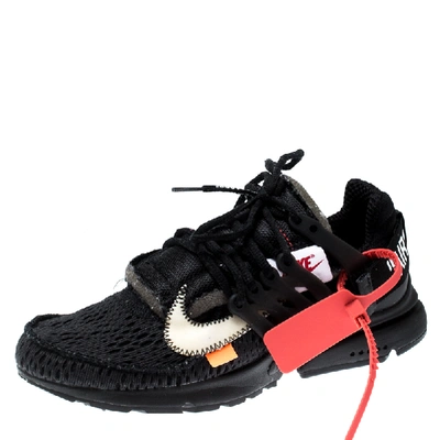 Pre-owned Off-white Off White X Nike Back Technical Fabric The 10: Presto Sneakers Size 38.5 In Black