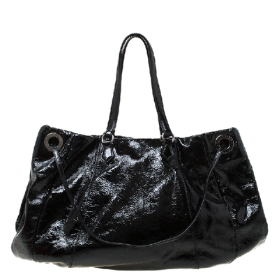 Pre-owned Valentino Garavani Black Patent Leather Hobo