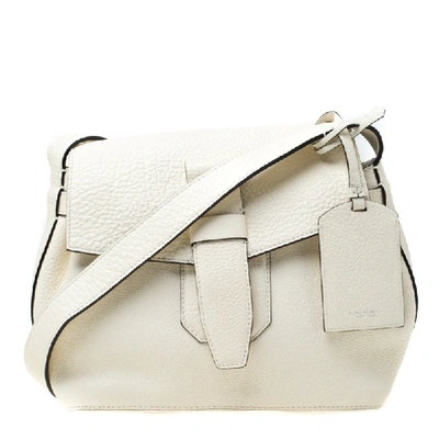 Pre-owned Lancel White Leather Small Charlie Top Handle Bag | ModeSens