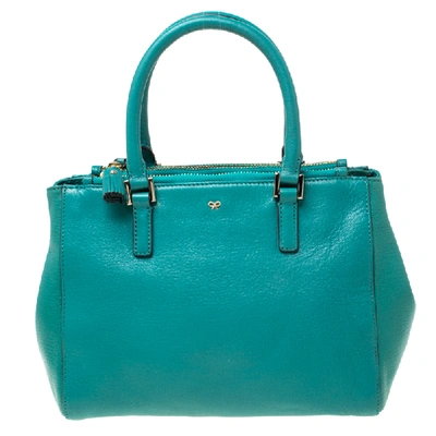 Pre-owned Anya Hindmarch Green Leather Ebury Soft Tote