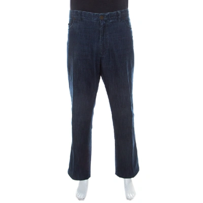 Pre-owned Brioni Dark Blue Straight Legged Denim Stelvio Jeans 5xl