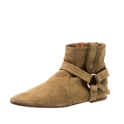 Pre-owned Isabel Marant Light Brown Suede Ralf Gaucho Ankle Boots Size 41 |  ModeSens