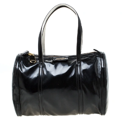 Pre-owned Dkny Black Vinyl Satchel