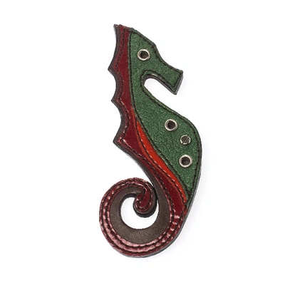 Pre-owned Prada Multicolor Leather Seahorse Pin Brooch