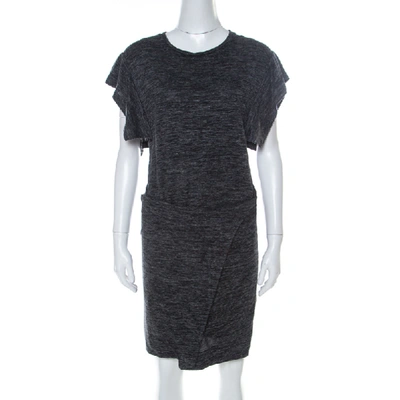 Pre-owned Isabel Marant Etoile Dark Grey Jersey Waist Tie Wrap Dress M