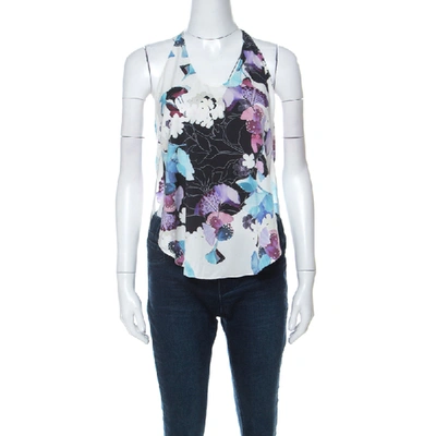 Pre-owned 3.1 Phillip Lim / フィリップ リム White Floral Print Silk Sleeveless Racerback Vest Xs