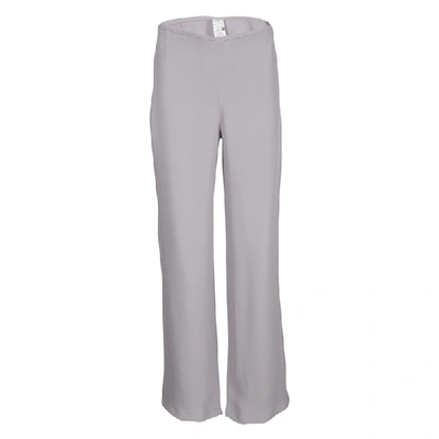 Pre-owned Armani Collezioni Lilac High Waist Straight Fit Trousers M In Purple