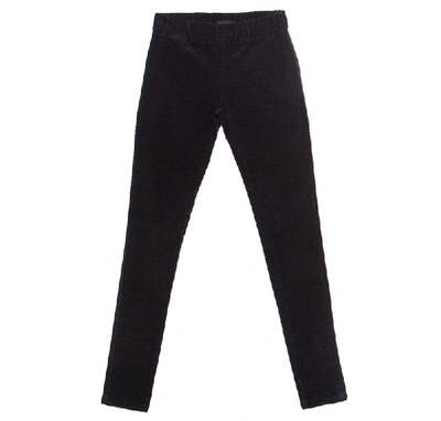 Pre-owned Joseph Black Cotton Elastic Waist Skinny Corduroy Trousers S