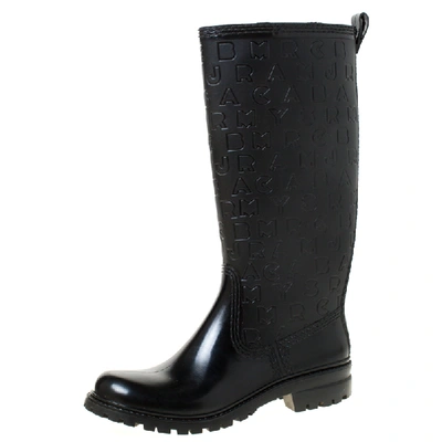 Shop Marc By Marc Jacobs Black Rubber Alphabet Rain Boots Size 41