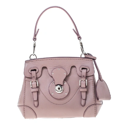 Pre-owned Ralph Lauren Pale Pink Leather Mini Ricky Tote