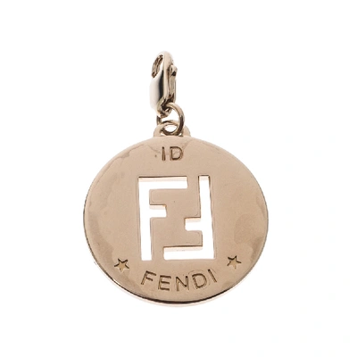 Pre-owned Fendi Identification Gold Tone Pendant Charm