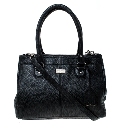 Pre-owned Cole Haan Black Pebbled Leather Tote