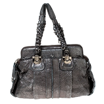 Pre-owned Chloé Silver Leather Heloise Satchel