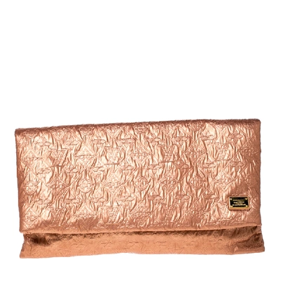 Pre-owned Louis Vuitton Salmon Monogram Fabric Limelight Clutch In