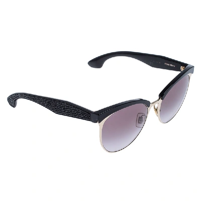 Pre-owned Miu Miu Black/brown Gradient Smu 54q Stardust Sunglasses