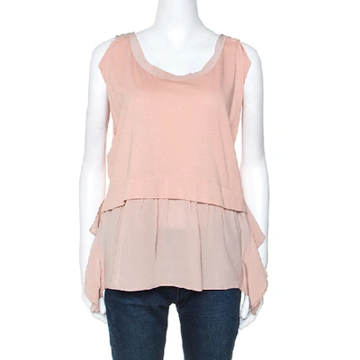 Pre-owned Miu Miu Dusky Pink Cotton And Silk Tunic S