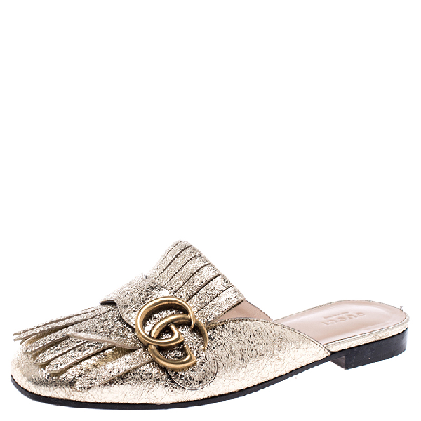 gucci kiltie mule