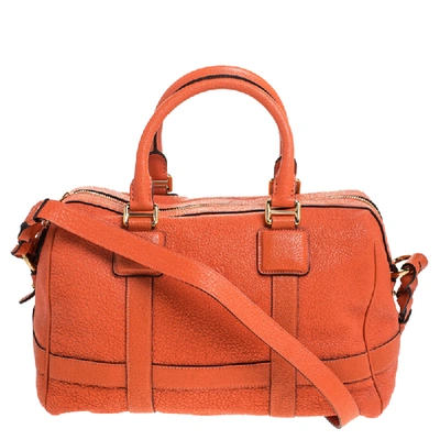 Pre-owned Loewe Orange Leather Amazona Satchel