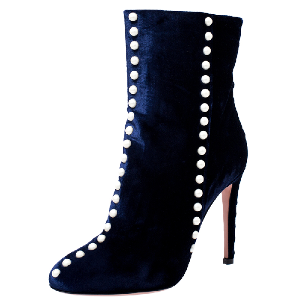 aquazzura pearl booties