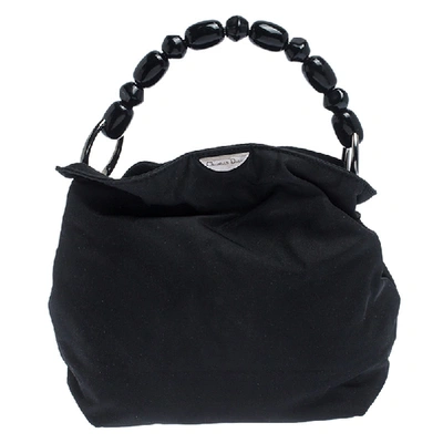 Pre-owned Dior Black Nylon Malice Hobo