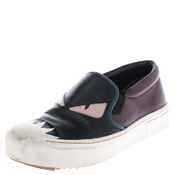 fendi monster slip ons