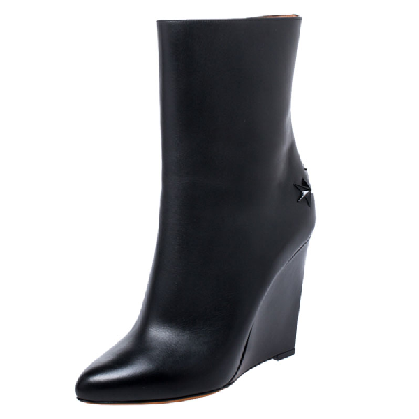 givenchy leather wedge boots
