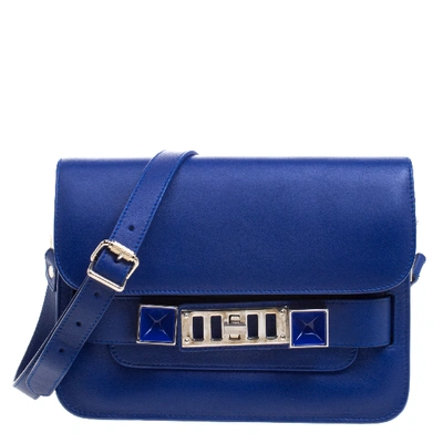 Pre-owned Proenza Schouler Blue Leather Mini Classic Ps11 Shoulder Bag