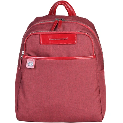 Pre-owned Piquadro Red Nylon And Leather Backpack