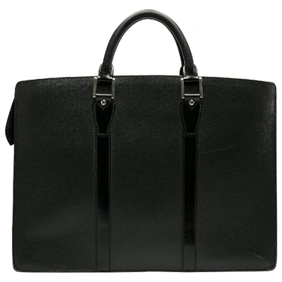 Pre-owned Louis Vuitton Black Taiga Leather Lozan Briefcase