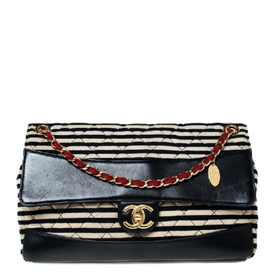Chanel Striped Bag - 32 For Sale on 1stDibs  chanel stripe bag, striped  chanel bag, blue and white striped chanel bag