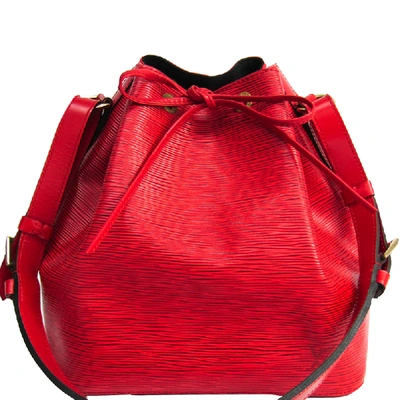 Pre-owned Louis Vuitton Red Epi Leather Petit Noe Shoulder Bag