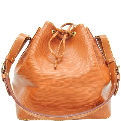 Pre-owned Louis Vuitton Gold Cipango Epi Leather Petit Noe Bag In Orange