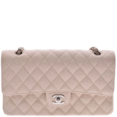 Chanel Matrasse White Leather Shoulder Bag (Pre-Owned)