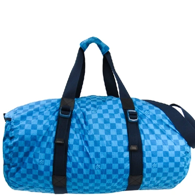 Pre-owned Louis Vuitton Blue Damier Nylon Aventure Practical Boston Bag