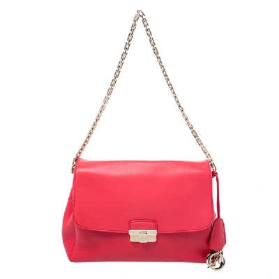 Pre-owned Dior Ling Shoulder Bag In Red