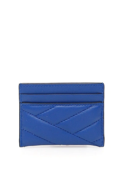 Shop Tory Burch Kira Chevron Card Holder In Blue