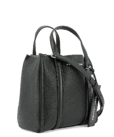 Shop Marc Jacobs The Mini Tag Tote Handbag In Black