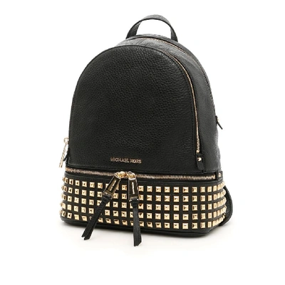 Shop Michael Michael Kors Rhea Studs Embellished Medium Backpack In Black