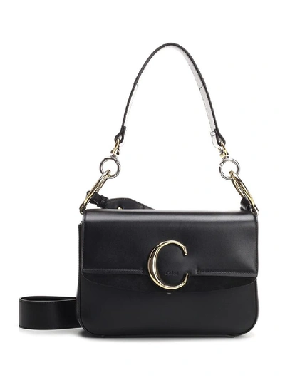 Shop Chloé C Shoulder Bag In Black