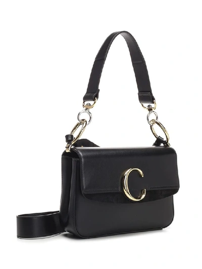 Shop Chloé C Shoulder Bag In Black