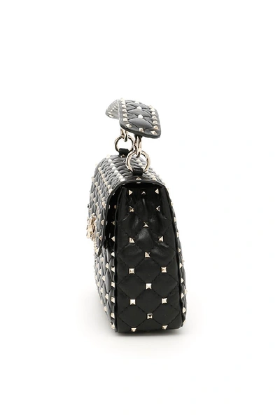 Shop Valentino Garavani Rockstud Spike Shoulder Bag In Black