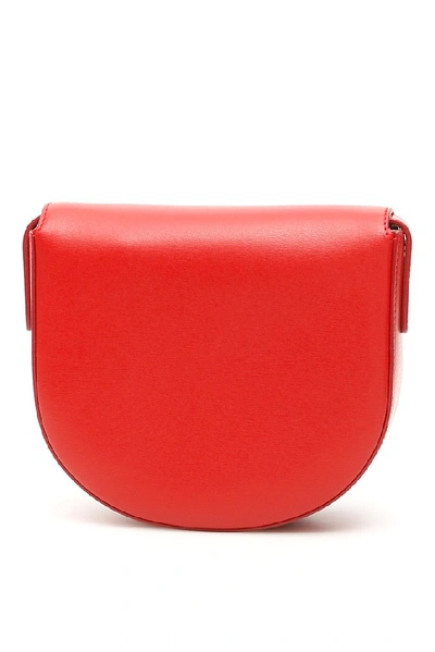 Shop Ferragamo Salvatore  Gancini Mini Shoulder Bag In Red