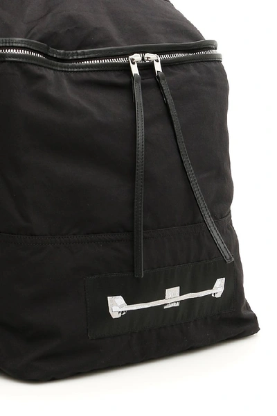 Shop Rick Owens Drkshdw Front Patch Zipped Backpack In Black