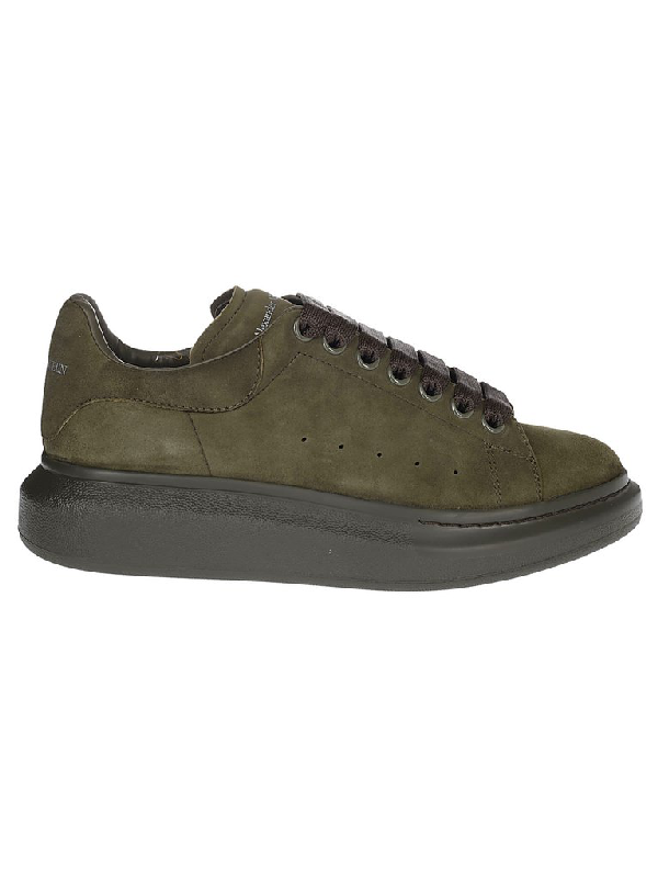 green suede alexander mcqueen sneakers