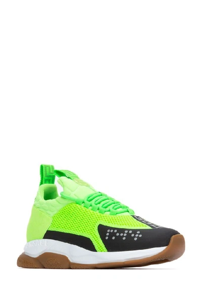 Shop Versace Chain Reaction Panelled Low Top Sneakers In Multi