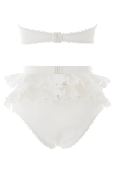 Shop Zimmermann Lace Detail Bikini In White