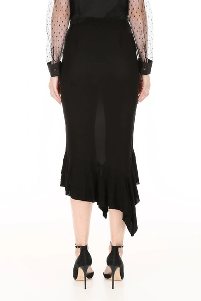 Shop Jw Anderson Asymmetric Midi Skirt In Black