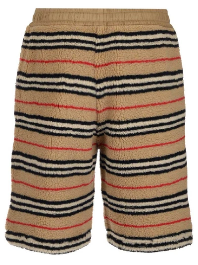 Shop Burberry Icon Striped Drawcord Shorts In Multi