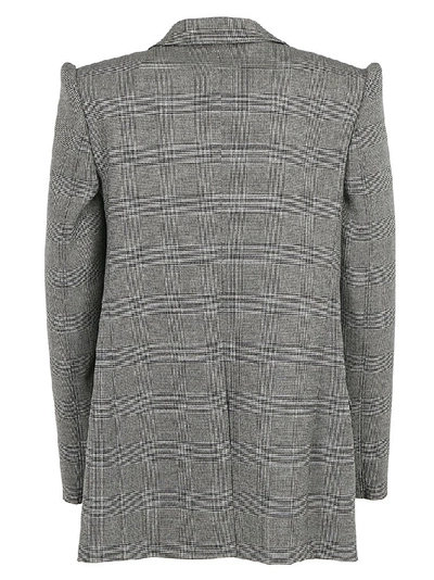 Shop Balenciaga Suspended Shoulder Jacket In Grey